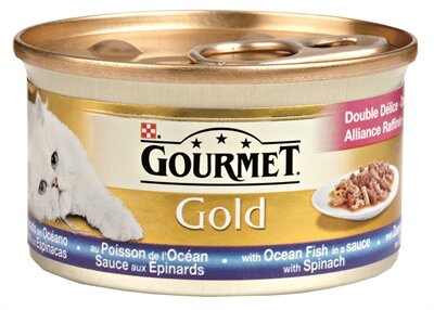 Gourmet Gold Luxe Mix Zeevis In Saus Met Spinazie 24X85 GR