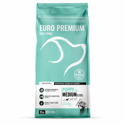 Euro-Premium puppy medium chicken&rice 12kg