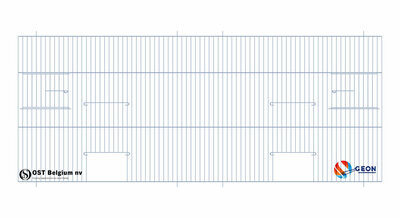 Voorfront 100x40cm (2 Deuren + 2 draaideuren)