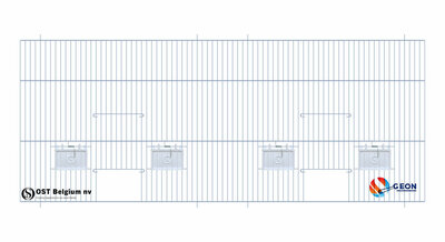 Voorfront 100x40cm (2 Deuren +4 kleppen)